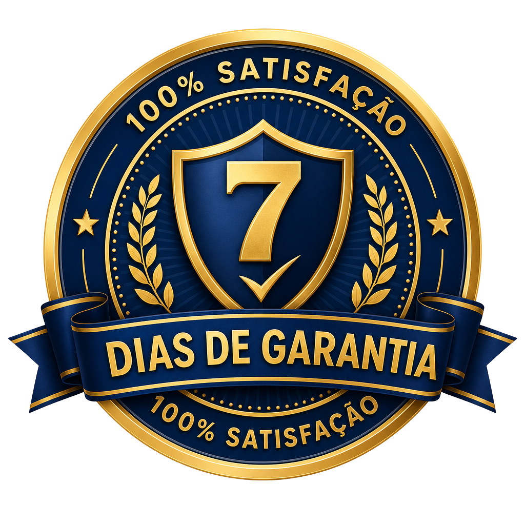 Selo 7 dias de garantia 100% satisfação